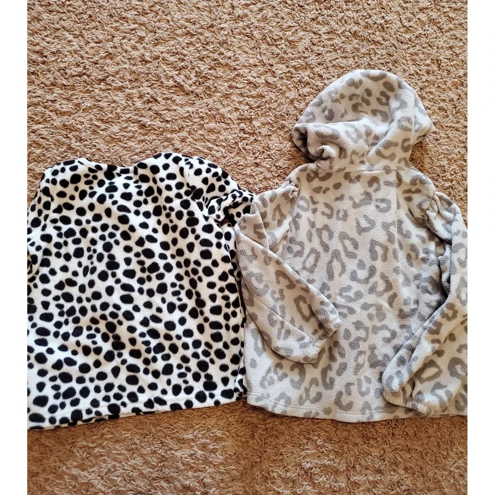 Toddler Girl's Microfleece Hoodie and jacket 3t leopard print‎ bundle winter